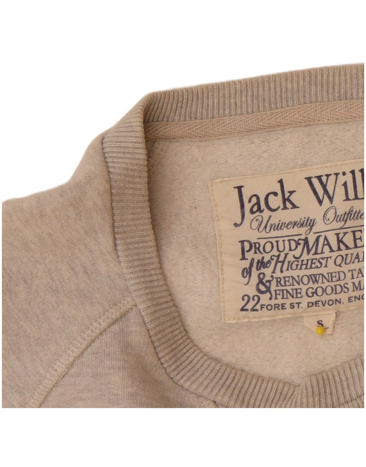 Мужской свитшот с рисунком Jack Wills, маленький серый хлопковый джемпер в крапинку