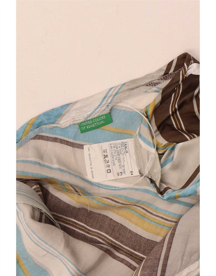 Benetton Женская асимметричная юбка IT 44 Medium W36 Разноцветная полоска