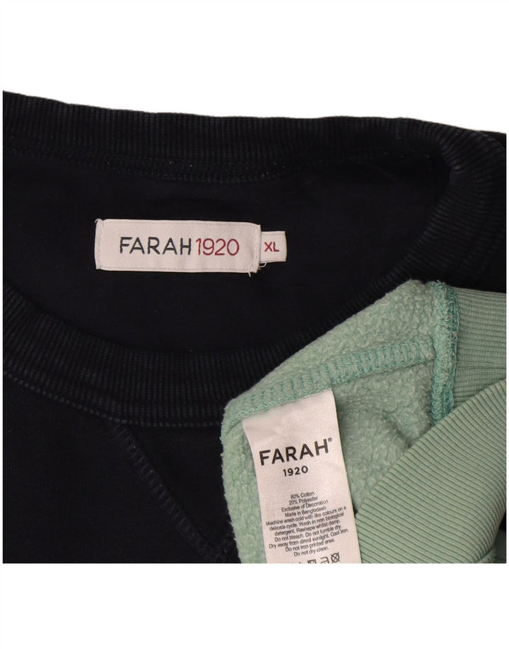 Мужской свитшот Farah XL, разноцветный хлопок с цветными блоками