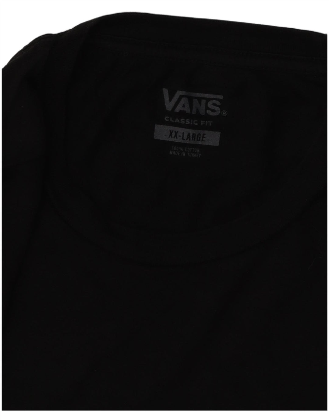 Мужская футболка классического кроя с рисунком VANS, 2XL, черный хлопок