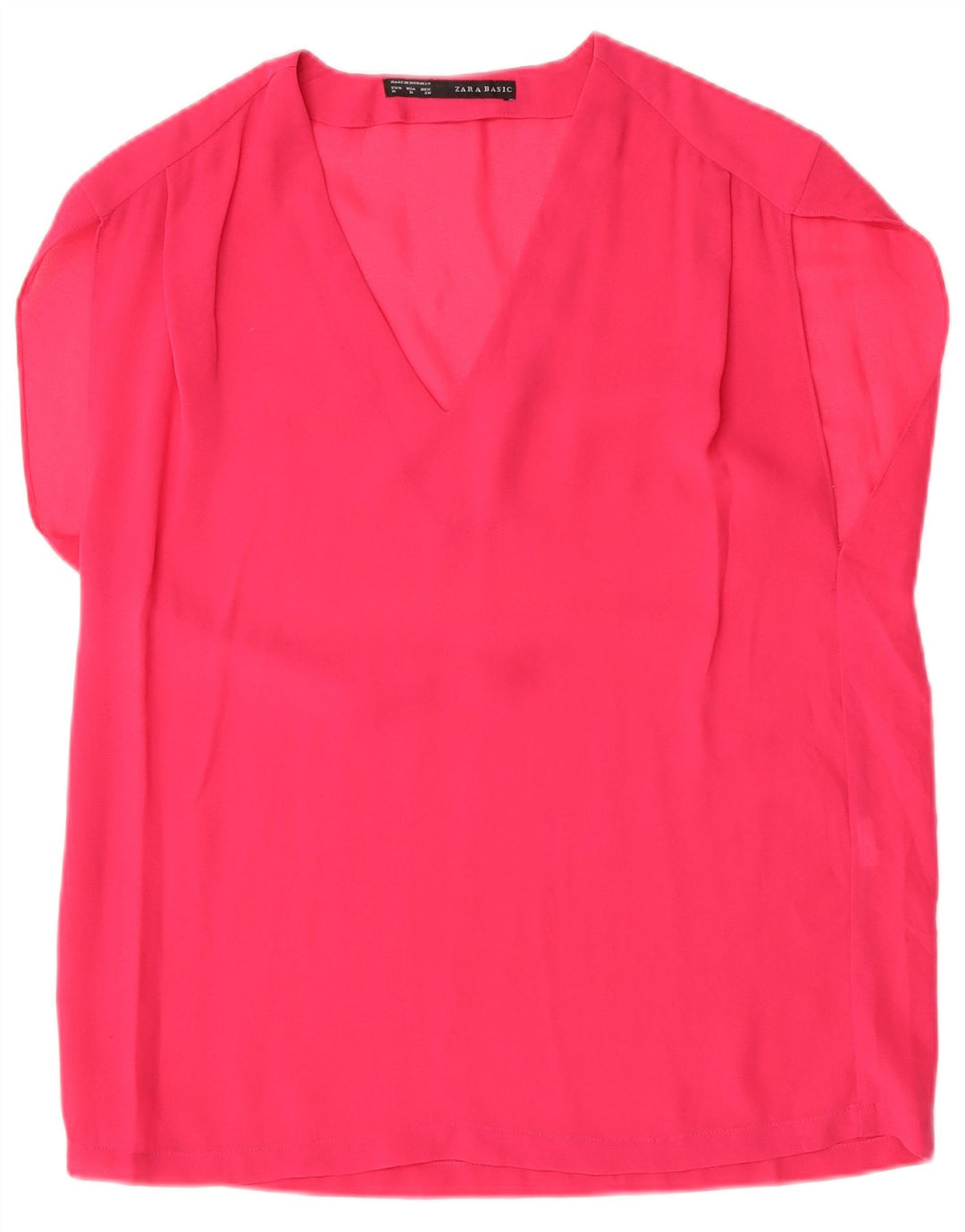 Zara Womens Blouse Top UK 14 Medium Pink