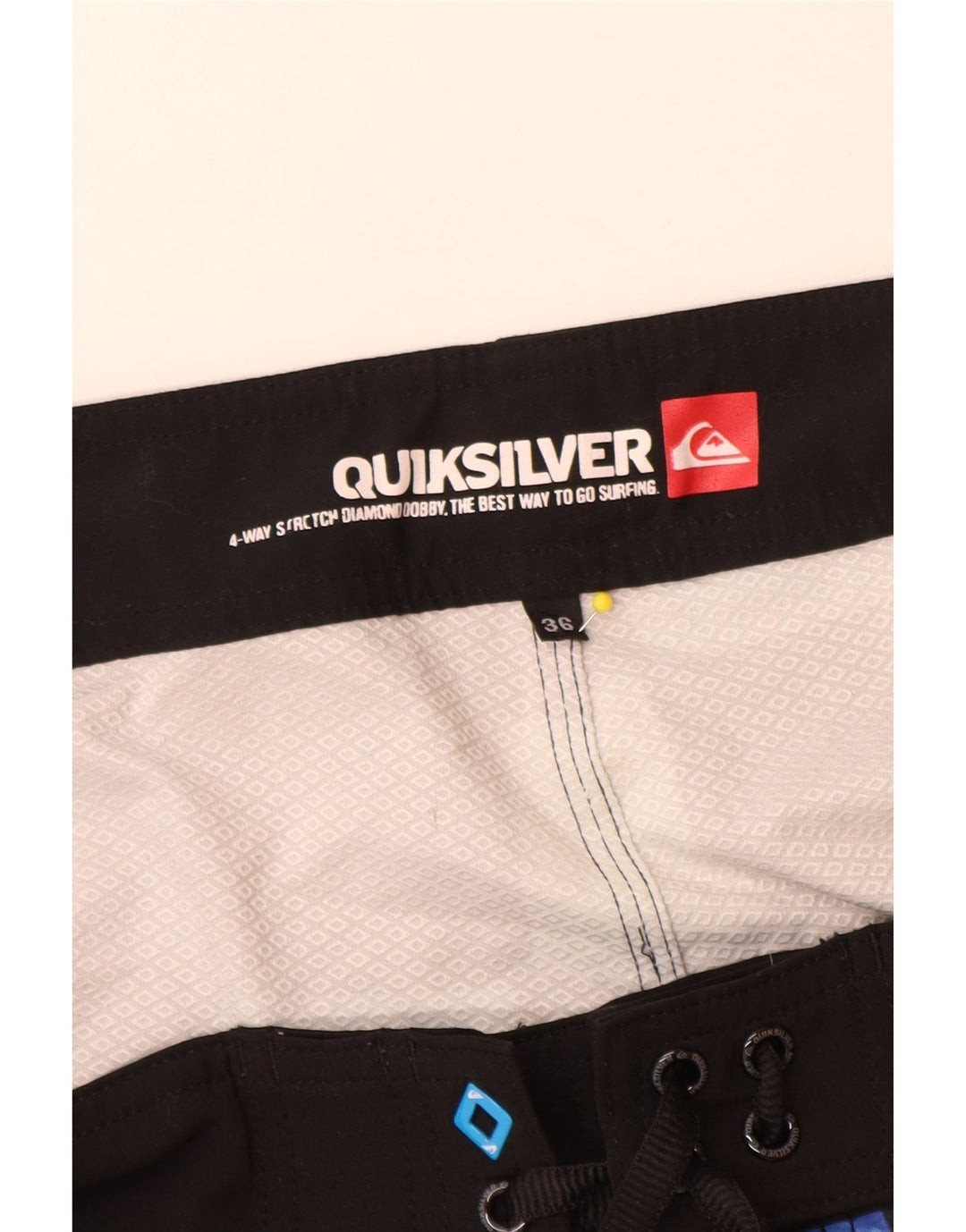 Мужские шорты для плавания Quiksilver, большие синие, полиэстер с геометрическим рисунком