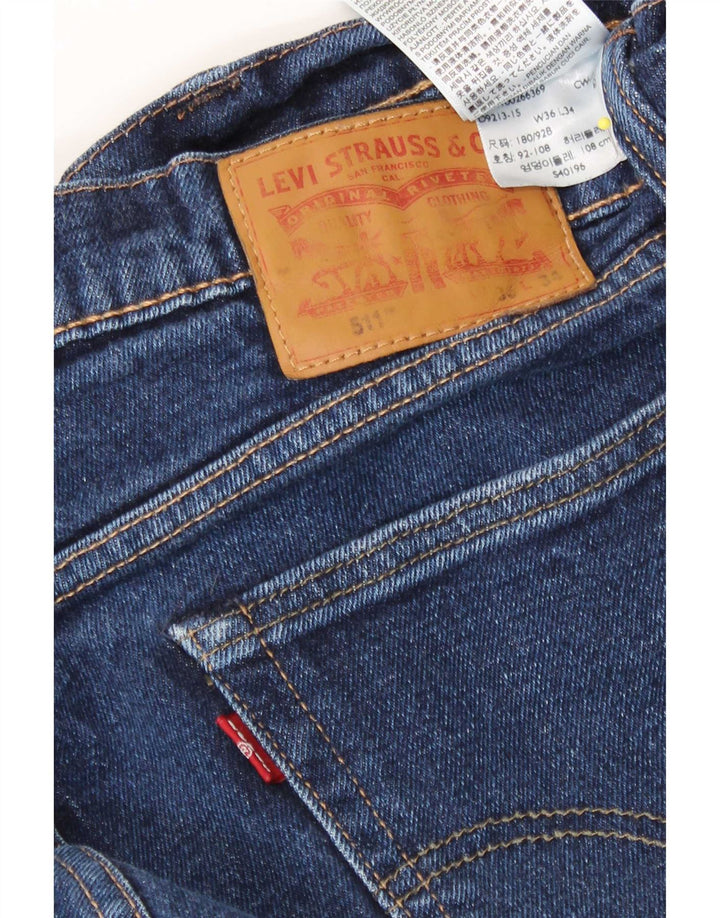 Мужские джинсы Levi's Slim 511 W36 L34 синие, хлопок