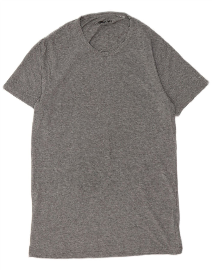 Мужская футболка Jack & Jones, большой серый хлопок с крапинками