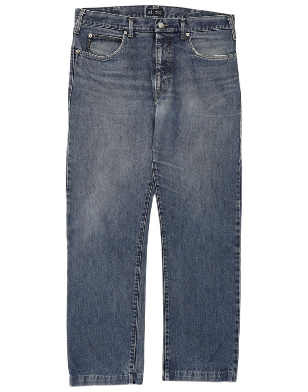 Мужские прямые джинсы Armani W38 L31 синие