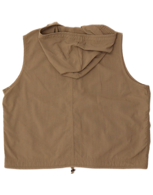 Женский свободный жилет Columbia с капюшоном, Великобритания 18 XL, нейлон цвета хаки