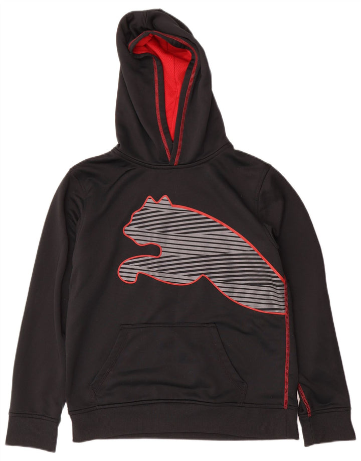 Джемпер с капюшоном Puma для мальчиков 14–15 лет, большой черный полиэстер
