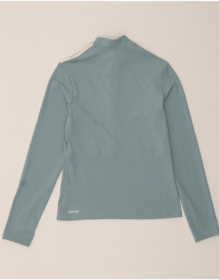ADIDAS Womens Aeroready Pullover Tracksuit Top UK 16/18 Large Blue Vintage Adidas and Second-Hand Adidas from Messina Hembry 