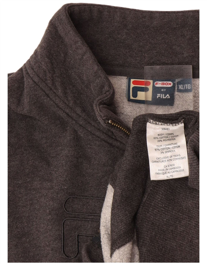 Fila Мужской спортивный костюм с графическим рисунком, верхняя куртка XL, серый хлопок