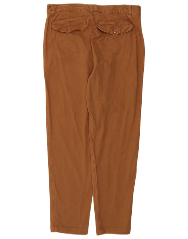 French Connection Mens Straight Chino Trousers W32 L27 Brown Cotton