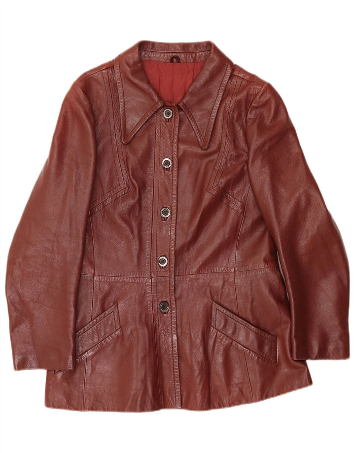 Женская кожаная куртка Emme IT 46 большая коричневая