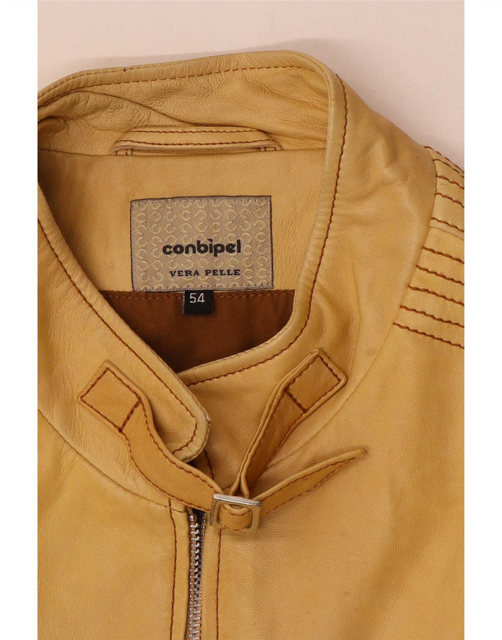 Куртка женская кожаная Conbipel IT 54 3XL Желтая