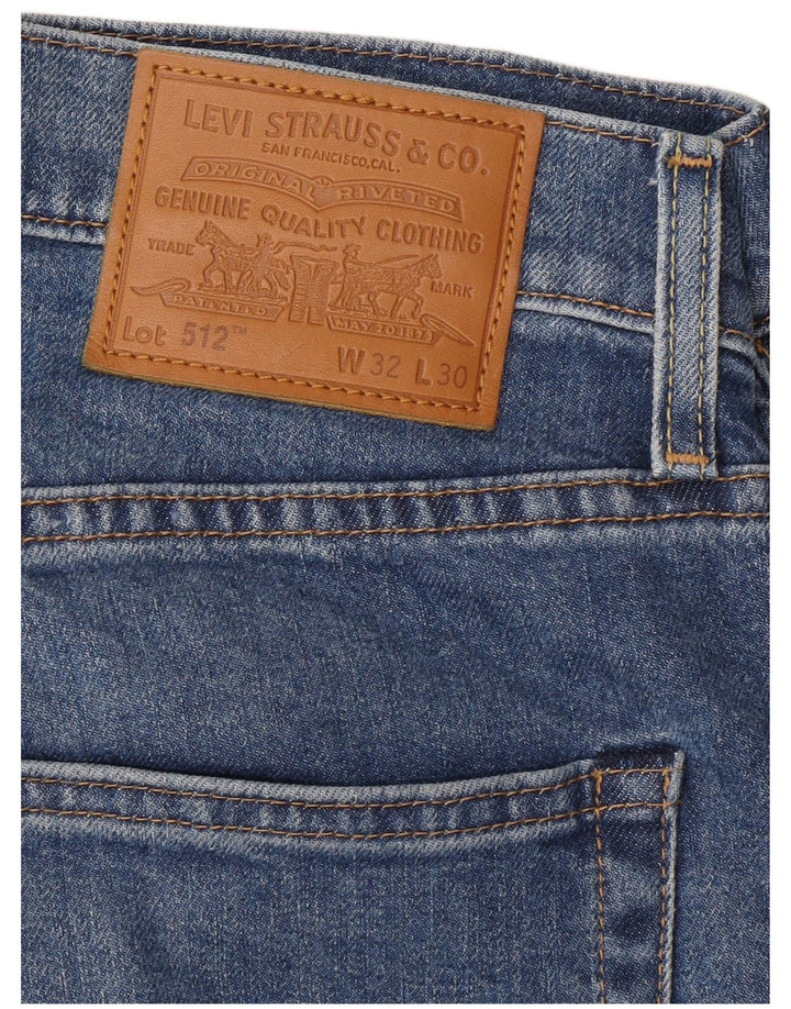 Мужские узкие джинсы Levi's W32 L30 синие, хлопок