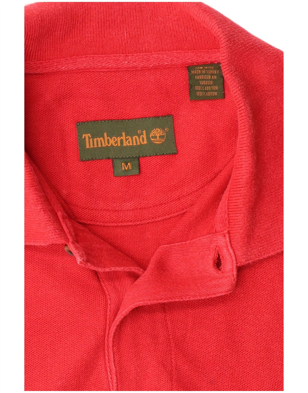 Мужская рубашка-поло Timberland из хлопка среднего красного цвета