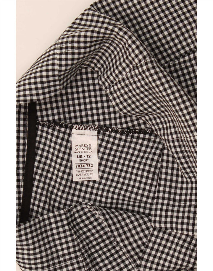 Женские капри Marks & Spencer UK 12, средние W28 L21, черные в клетку