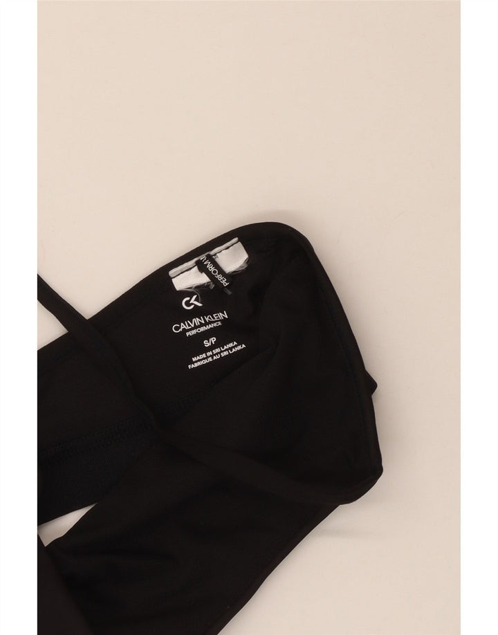 CALVIN KLEIN Женский спортивный бюстгальтер с рисунком Top UK 8, маленький черный