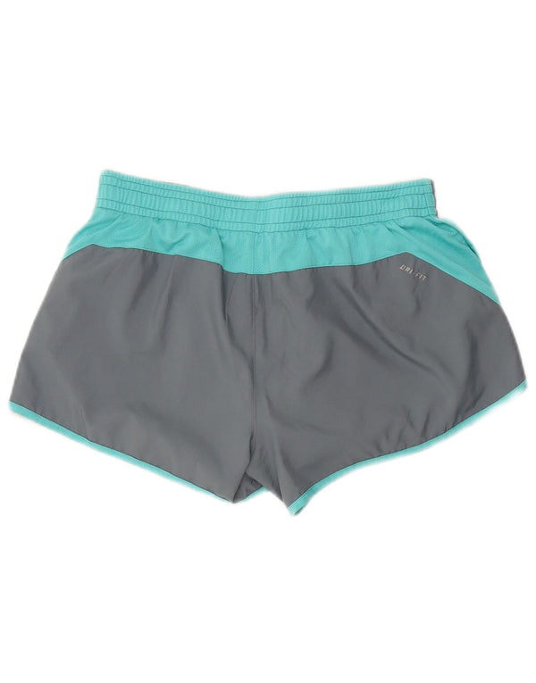 Женские спортивные шорты Adidas Dri Fit UK 14, средние серые с цветными блоками