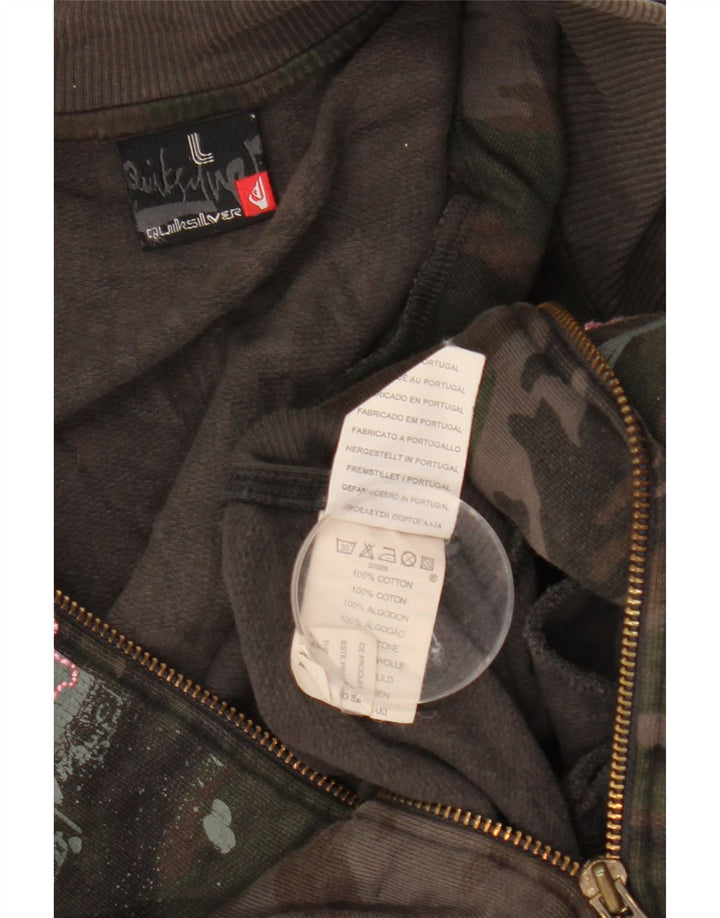 Женский спортивный костюм QUIKSILVER, верхняя куртка UK 16, большой камуфляж цвета хаки