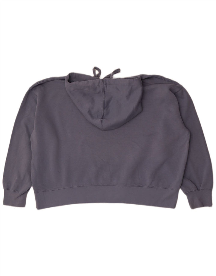 Женский джемпер с капюшоном оверсайз Zara UK 10, маленький синий, полиэстер
