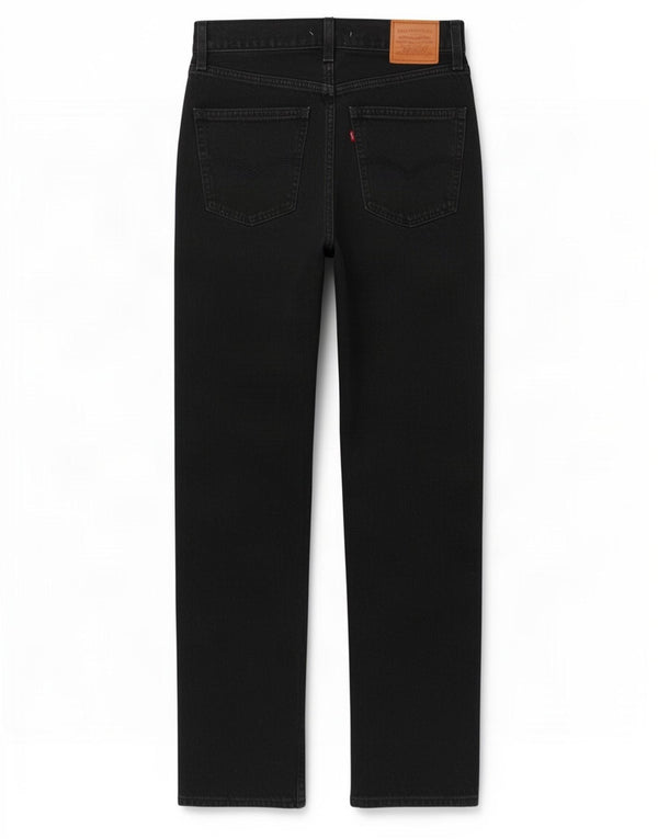 Levi's Womens High Rise Straight Jeans W29 L31 Black Cotton