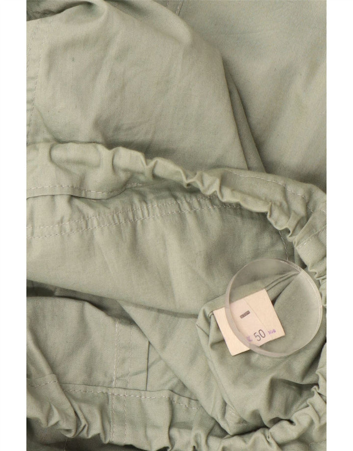 VINTAGE Mens Utility Jacket IT 50 Large Green Cotton