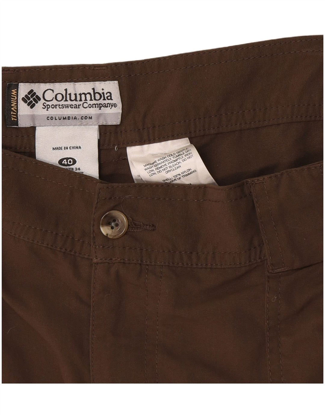 Мужские шорты-карго Columbia W40 XL, коричневый нейлон