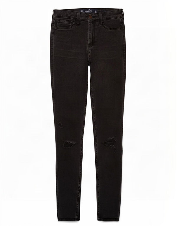Женские леггинсы с потертостями скинни Hollister США 0 XS W24 L28, черные