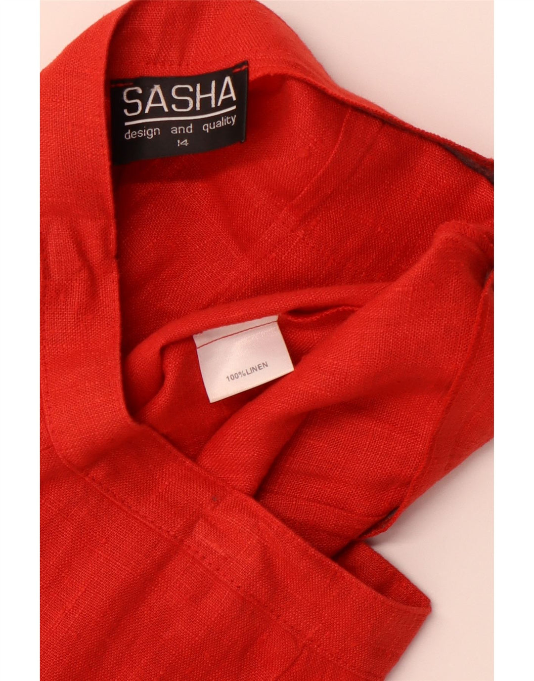 SASHA Женские повседневные брюки Bootcut UK 14 Medium W30 L29 Красный лен