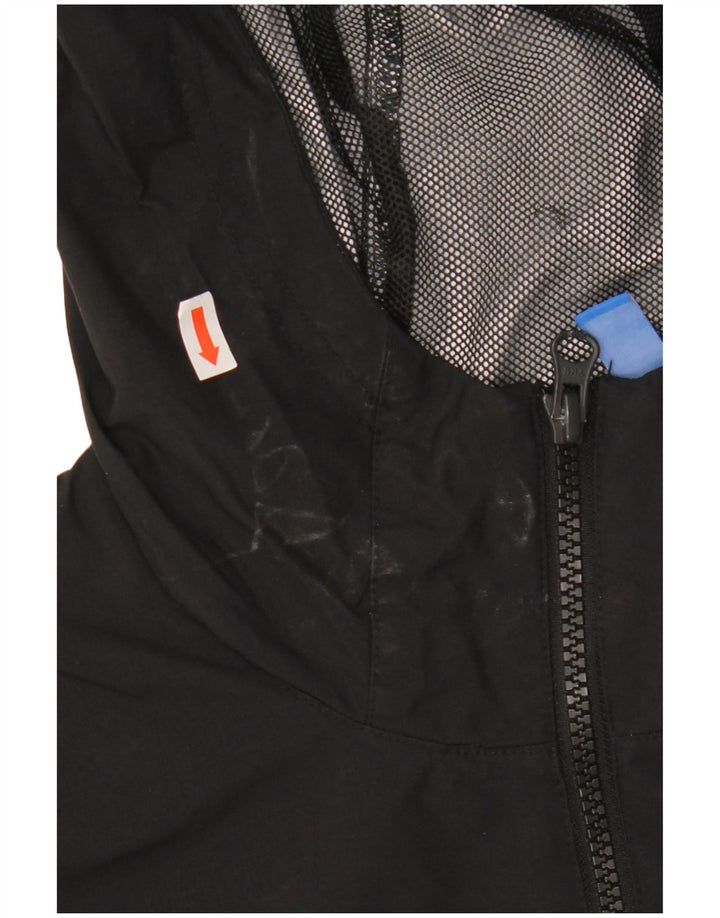 Мужская дождевик ADIDAS с капюшоном UK 38, средний черный, полиэстер с цветными блоками