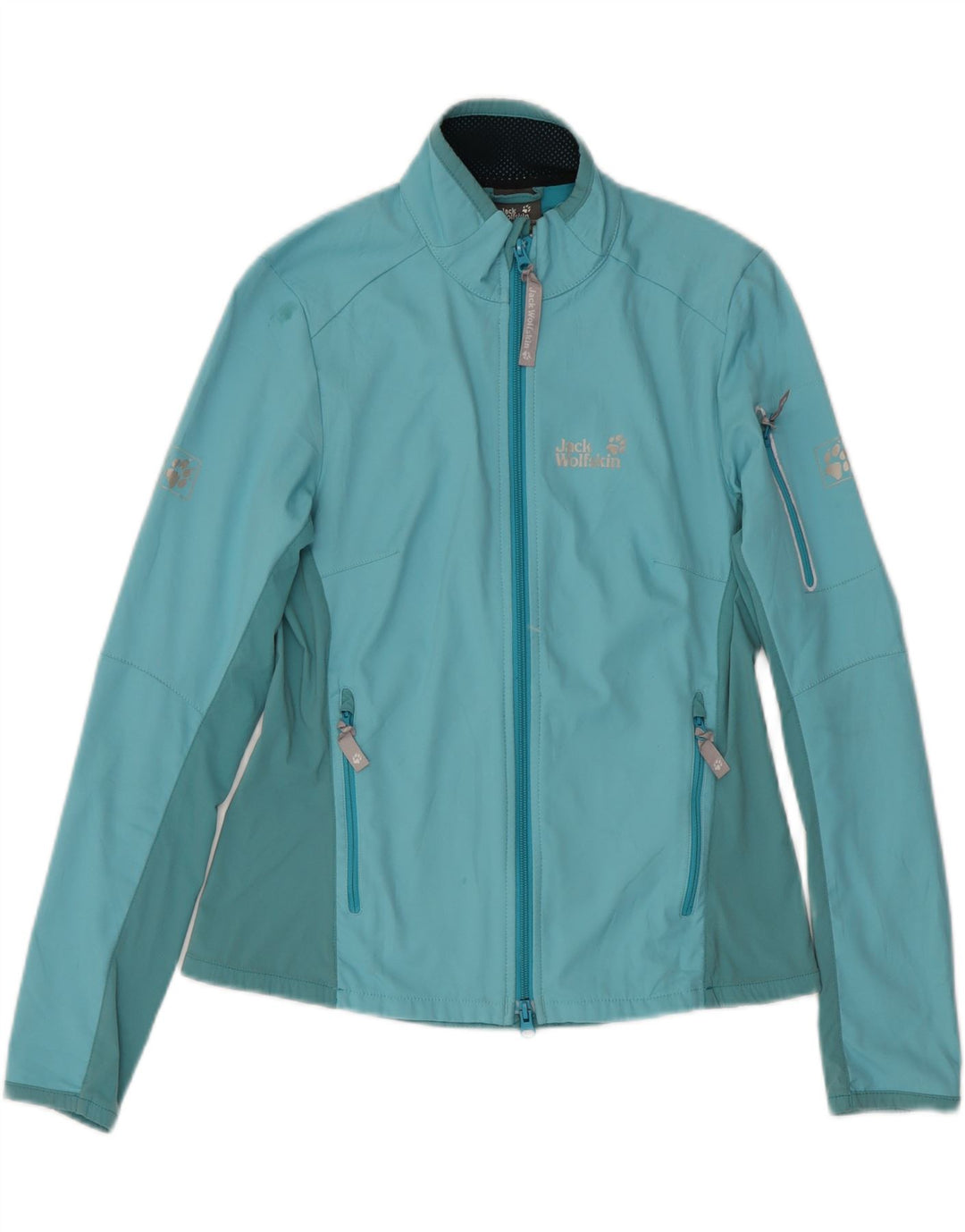 JACK WOLFSKIN Womens Tracksuit Top Jacket UK 10 Small Blue Colourblock