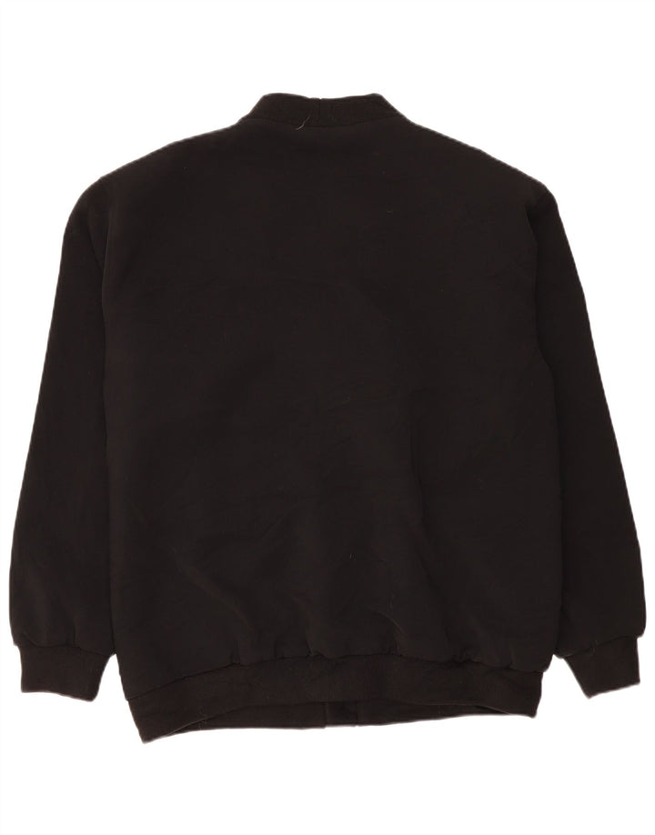 Мужской бомбер VINTAGE UK 42 XL, черный полиэстер с цветными блоками