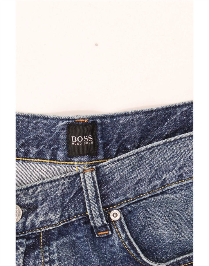 Мужские свободные джинсы Hugo Boss W38 L30, синий хлопок