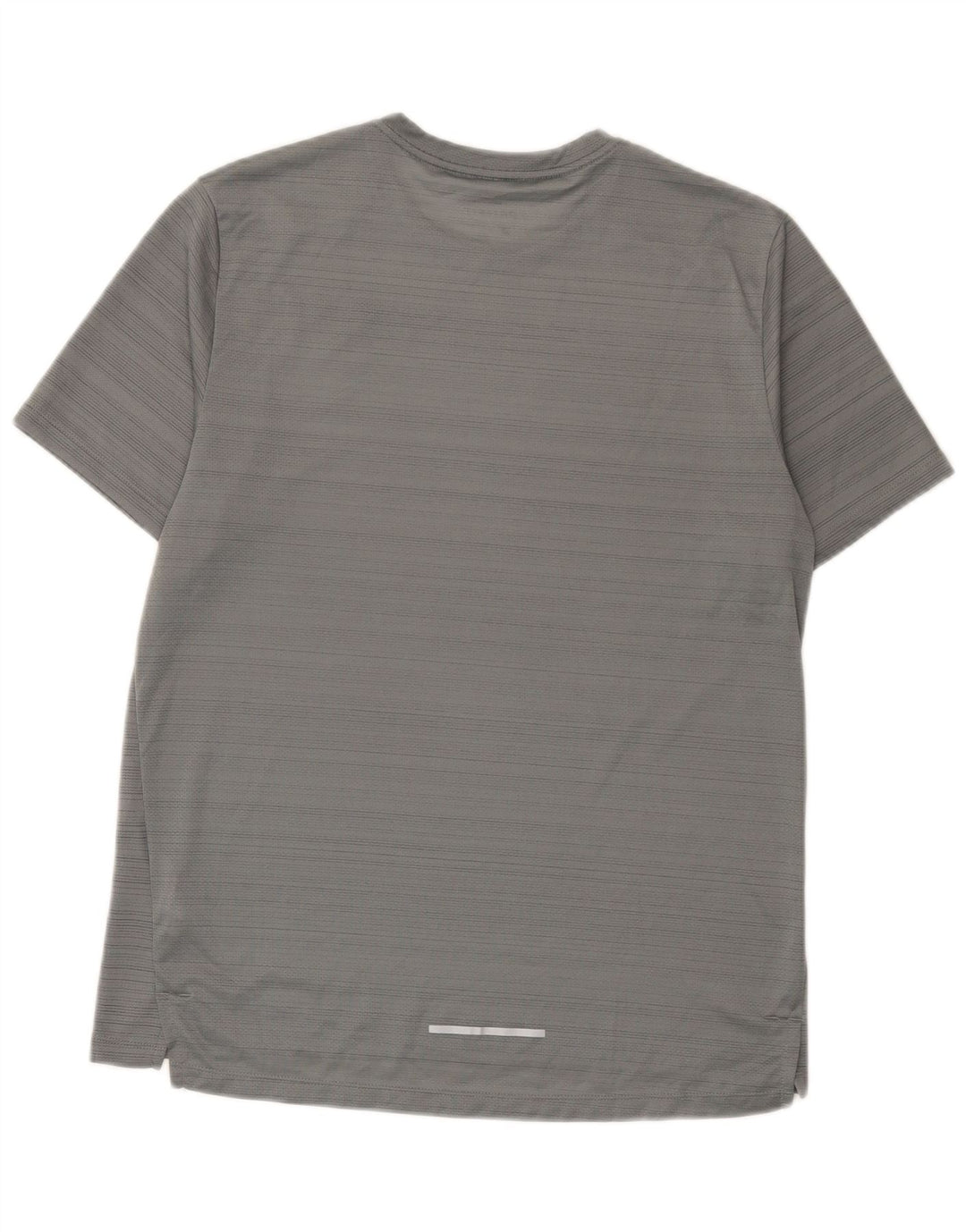Мужская футболка Nike Dri Fit из полиэстера среднего серого цвета в тонкую полоску