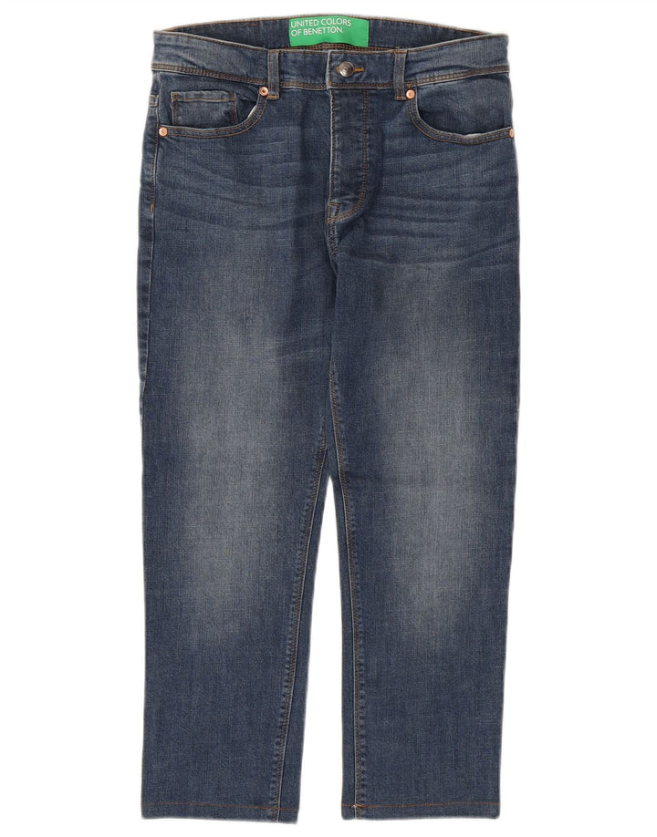 Джинсы мужские прямые BENETTON W30 L23 синие, хлопок