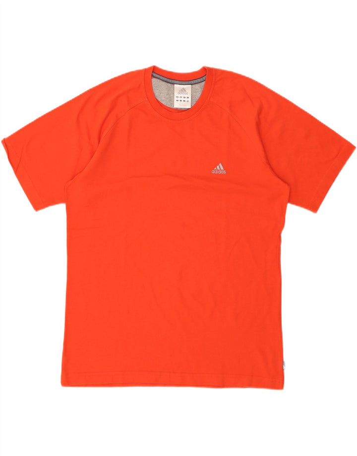 Мужская футболка ADIDAS из хлопка среднего оранжевого цвета
