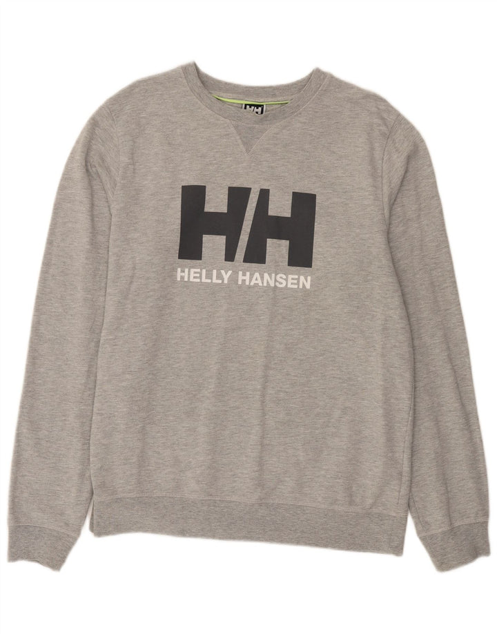 Мужской свитшот с рисунком Helly Hansen, XL, серый хлопок с крапинками