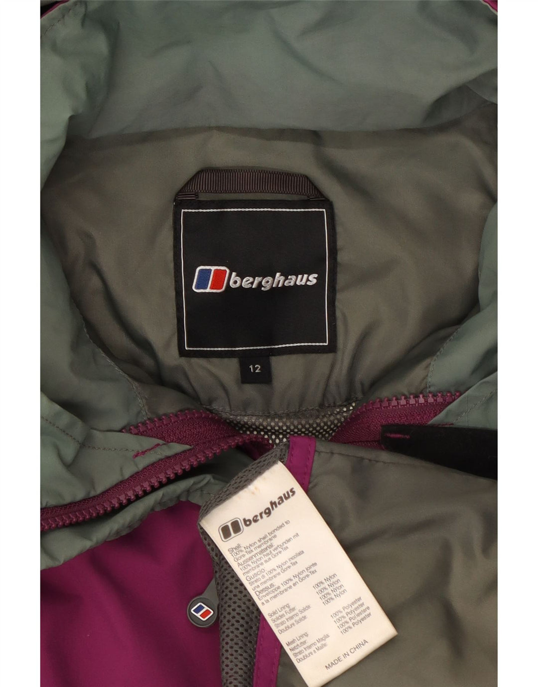 Женская непромокаемая куртка с капюшоном Berghaus UK 12, средний фиолетовый нейлон