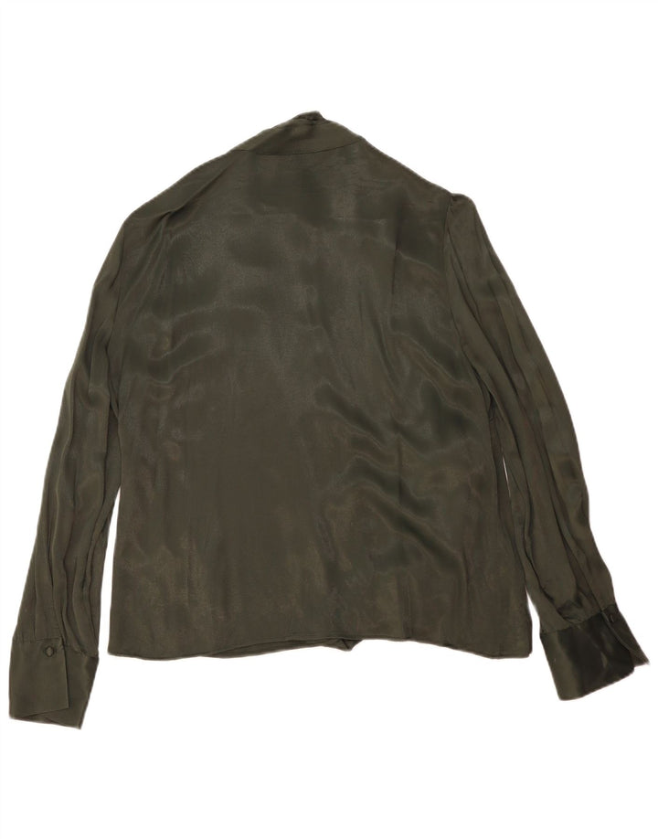 Женская блузка-рубашка Zara UK 18 XL, зеленая