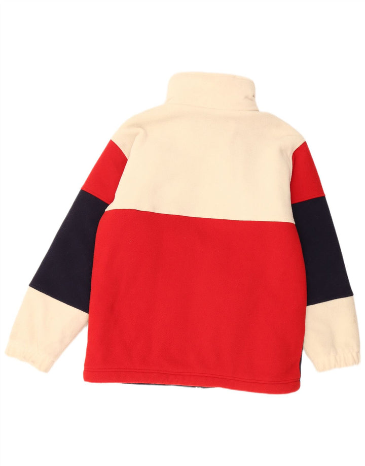 Мужская флисовая куртка свободного кроя CRANE UK 36, маленькая, разноцветная, с цветными блоками