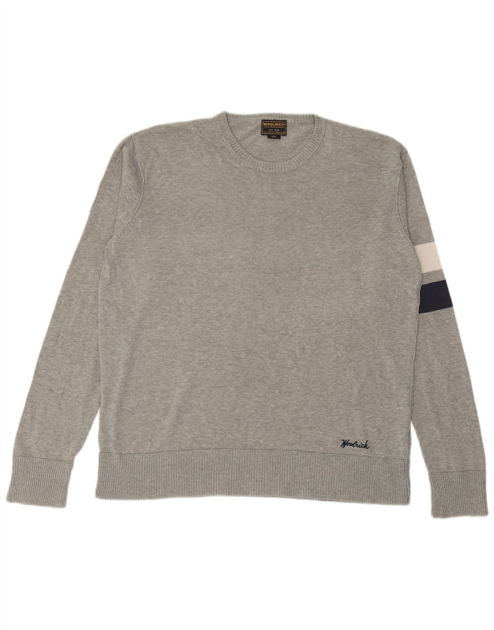 WOOLRICH Мужской свитер с круглым вырезом 2XL Серый