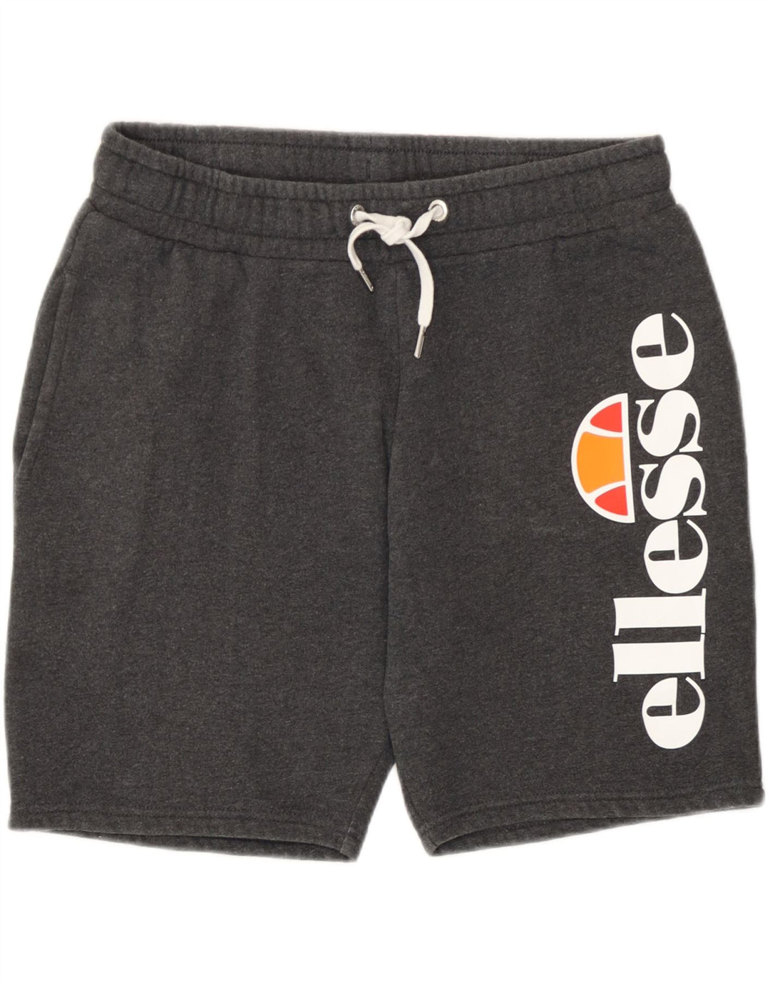 Мужские спортивные шорты Ellesse с графическим рисунком, хлопковые, среднего серого цвета