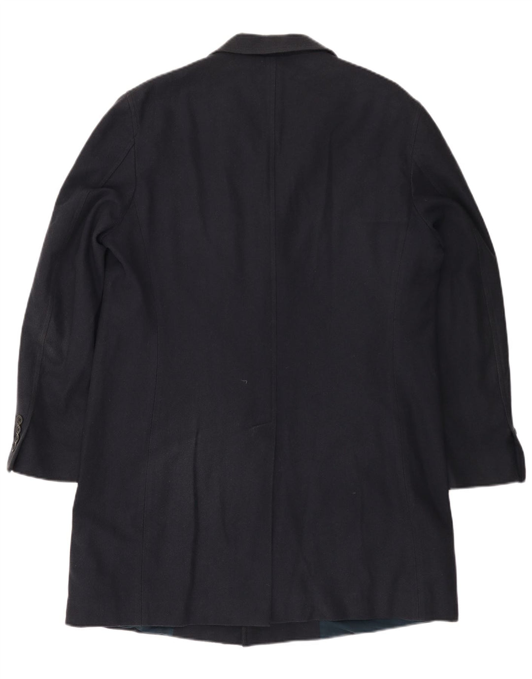 Женское пальто FAY UK 18 XL, темно-синее, с рисунком «елочка», хлопок