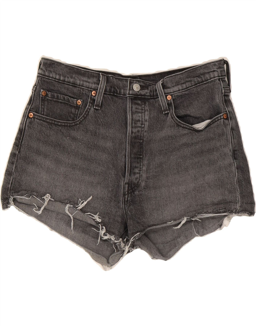 LEVI'S Womens 501 Denim Shorts W31 Medium Grey Cotton Vintage Levi's and Second-Hand Levi's from Messina Hembry 