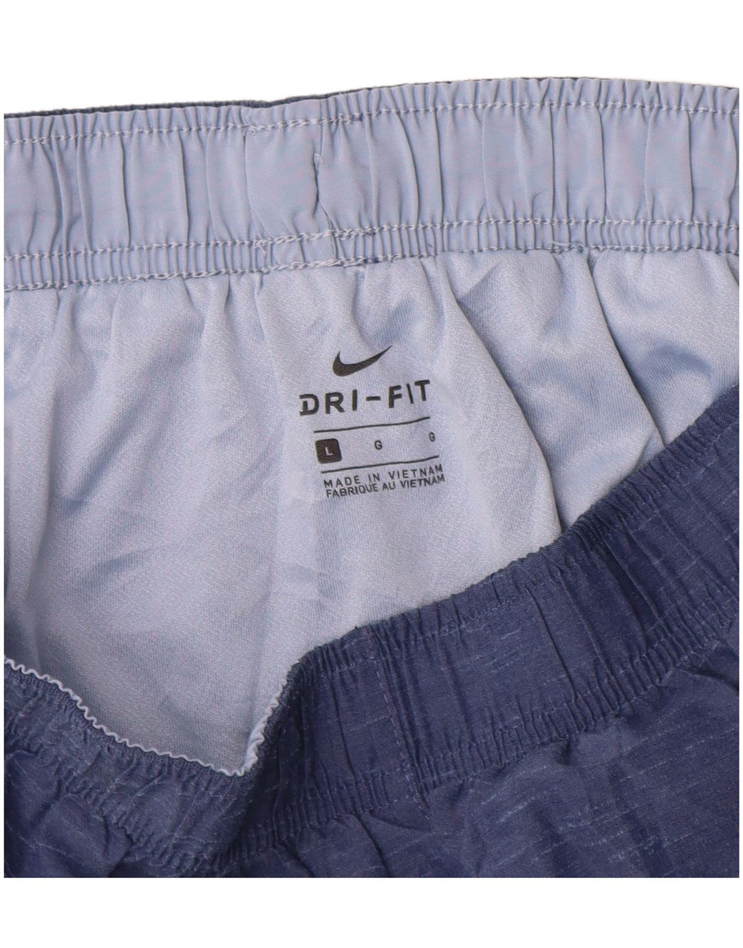 Женские спортивные шорты Nike Dri Fit UK 16, большие синие, полиэстер с цветными блоками