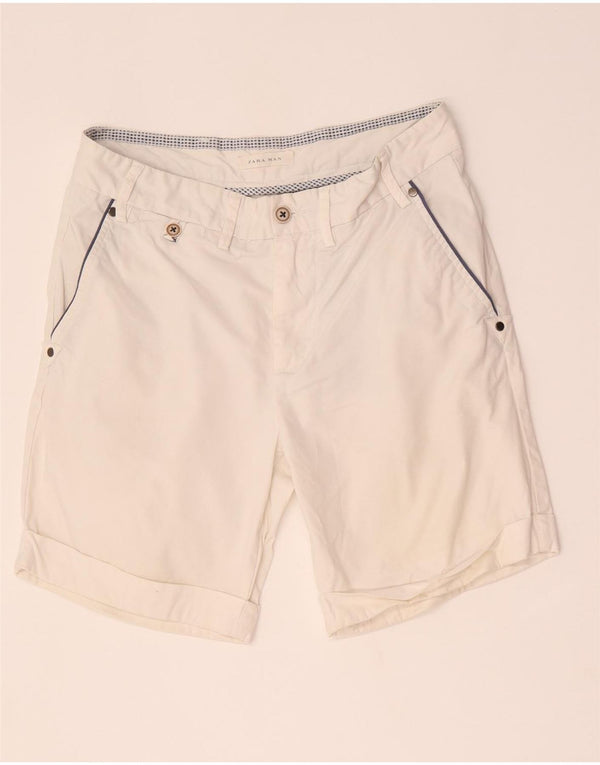 Zara Мужские шорты чинос EU 38 Small W30 Белый хлопок
