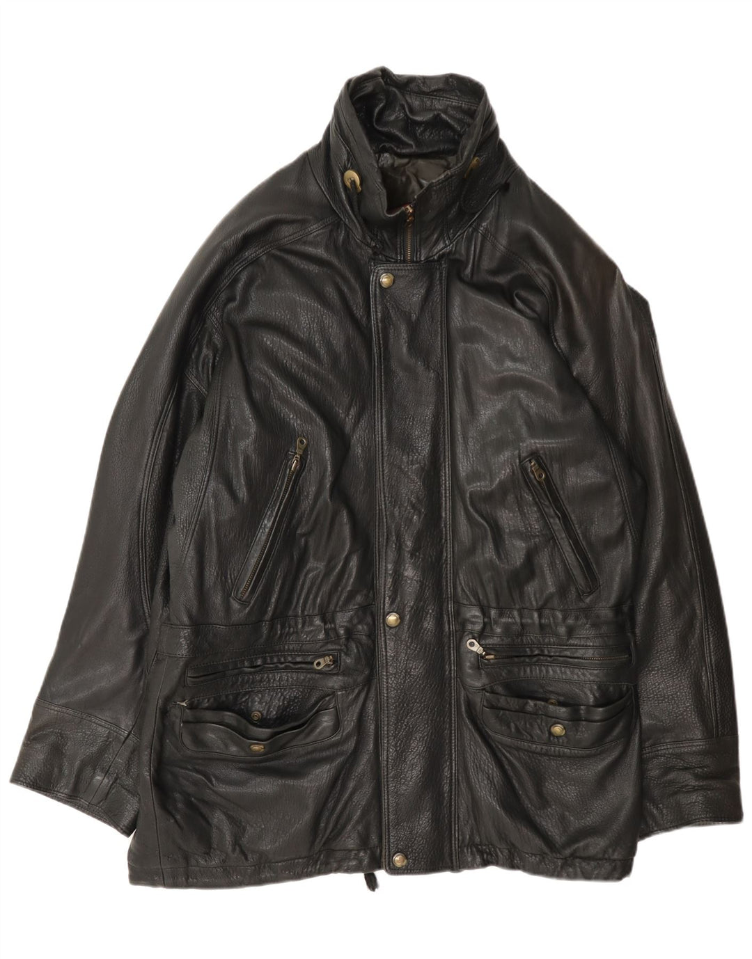 Мужская кожаная куртка Pierre Cardin UK 42 XL черная