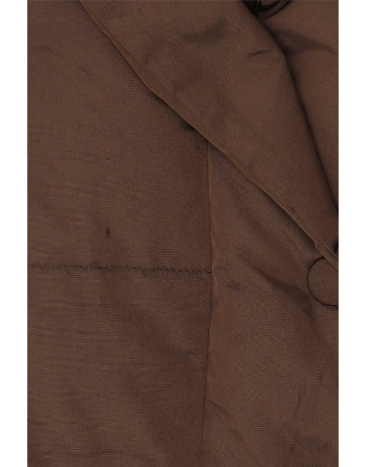 Женская стеганая куртка Marella UK 14, большая, коричневая, полиамид