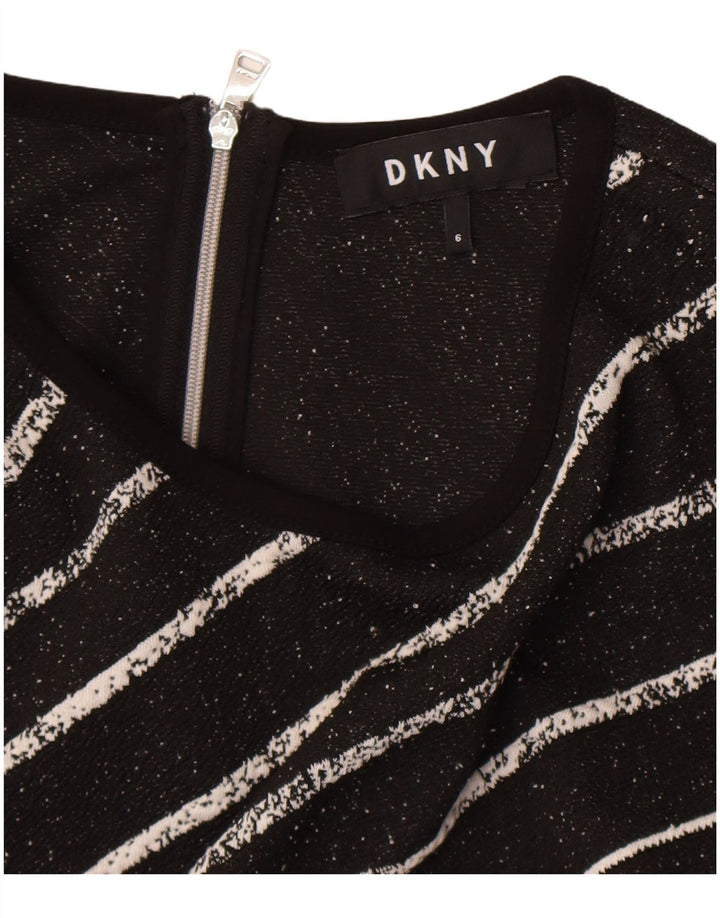 Женское платье-футляр без рукавов Dkny США 6, средний размер, черная полоска