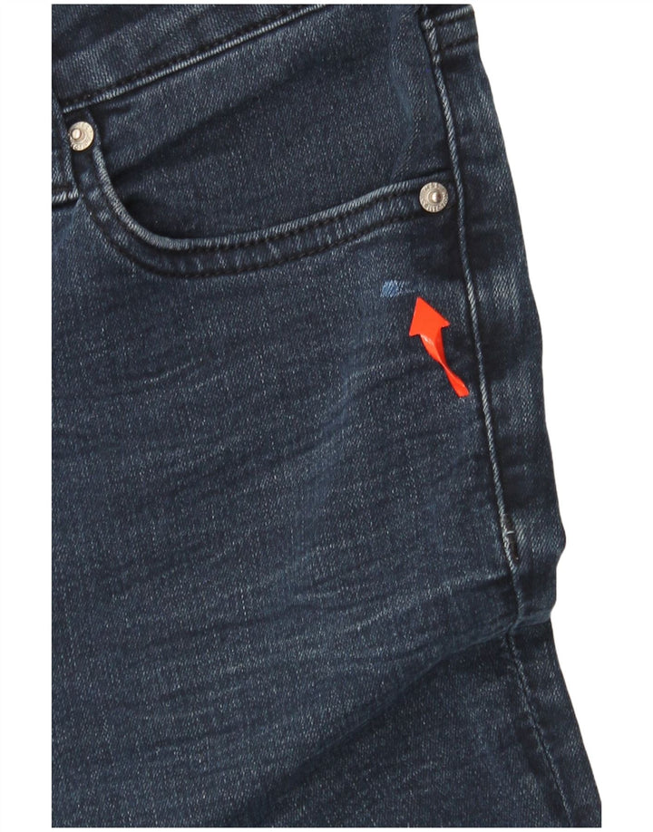 Женские прямые джинсы MARKS & SPENCER UK 12 Medium W30 L30 Темно-синие