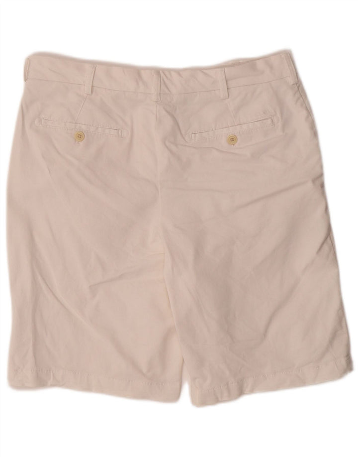 IZOD Mens Salt Water Chino Shorts W32 Medium  White Cotton
